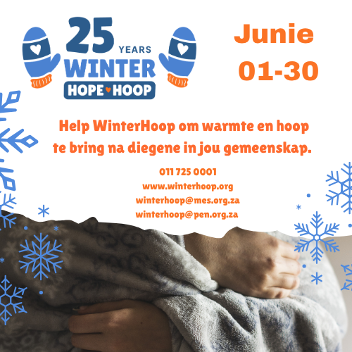 Gee hoop aan dié wat dit die nodigste het hierdie winter